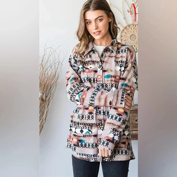 HEMISH USA Aztec Shacket SZ SM - Picture 1 of 5